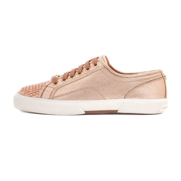 Michael Kors Shoes - Michael Kors rose gold metallic studded sneakers
